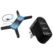 멀티 분배기 USB 3.0 허브 어댑터 1 개 노트북 냉각 패드 듀얼 팬 개, 한개옵션0
