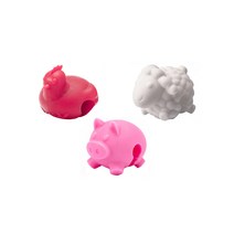 토볼로 실리콘 리드 리프터 노 보일 오버 실리콘손잡이 3종 세트, Farm Animals, 3개입