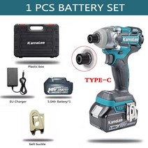 충전임팩 전동 라쳇 렌치 임팩트 렌치세트 Kamolee-도구 DTW285 2 IN 1 520N.m 하이 토크 브러시리스 전기, 09 TYPE C ToolBox Set_02 EU