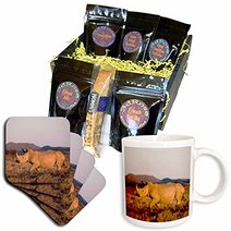 3dRose White Rhinoceros Great Karoo Private Reserve South... - Coffee Gift Baskets (cgb_225134_1), 1