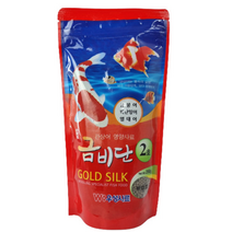 금비단 골드실크 금붕어 잉어 사료 중간 입자 2호, 250g, 5개
