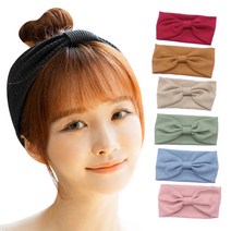 미스21 더루 터번 와이드 골지 머리띠 헤어밴드 6개 세트 (hb1439)