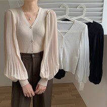 [빅사이즈] B-229053 - 피아노 벌룬 니트 블라우스/루즈핏/엄마옷/여름원피스/데일리/레이스/셔츠/티셔츠