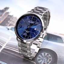 SEIKO ALBA 남성 쿼츠 메탈 시계 AS9J83 / AS9J83X1