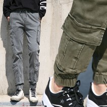동대문스타일 남자 카고바지 28~38 더블 아웃포켓 밴딩 카고조거팬츠 JB8895_7