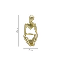 사람얼굴조각상 사람조각상 수지 조각 북유럽 가정 장식 캐릭터 동상 거실 데스크탑 장식, 1-금-비