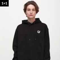 어반에이지 1+1 펠트 로고 후디 (기모 안감) (4 Colors)