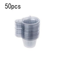 화장실 욕실 무타공 용품 20100p 40ML 플라스틱 일회용 컵 디스펜서 실리콘 수지 금형 키트 DIY 에폭시 쥬얼리 만들기 도구 액세서리, 50pcs