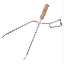 바베큐 탄소 클립 긴 손잡이 집게 스테인리스 오븐 목탄 샐러드 통 부엌 공급 공구 BBQ 공구, [01] silver