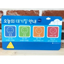 교실 미세먼지 대기질 현황 알림 안내 구름 표시판 학급 유치원 환경구성 박물관 복지관