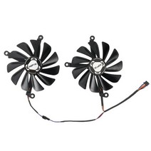 컴퓨터 CPU쿨러 2개/대 95mm CF1010U12S GPU 비디오 카드 쿨러 팬 XFX Radeon RX 5700 XT 8GB THICC II Ult, 01 2pcs fan_01 없음 RGB_01 Black
