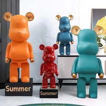 대형 피규어 인테리어 장식 조각상 인형 조형물 저금통 라운지 캐릭터 현관 선물 제작 베어, J