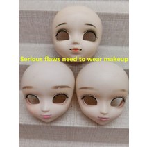 무속성 솜 아이돌인형 옷 장식 악세사리 소품 관절인형 희귀 컬렉션 메이크업 pullip blyth 크리스마스 선물 호의 머리 bjd diy 액세서리, 무작위 1 개