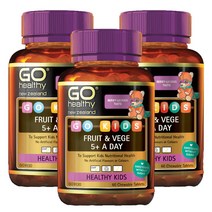 고헬씨(Go Healthy) 고헬씨 키즈 프룻 엔 베지 5+ 어 데이 60 츄어블정 X 3개, 180정, 1세트