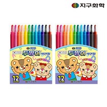 지구화학 투명이 샤프식 색연필, 12색, 2개