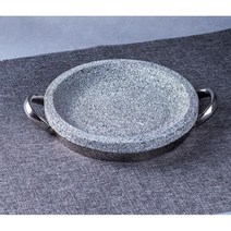불판 석판 돌판 맥반석 그릴 오징어 미니, 돌 냄비 지름 26cm