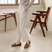 부츠컷 기모언발슬랙스 1111002BOTTOM 슬랙스 블랙 Black 아이보리 Ivory 캐주얼 어반 모던 심플 베이