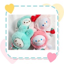 타이니 동물친구들 소프티 인형 가방고리 키링 4Color, 1 핑크강아지