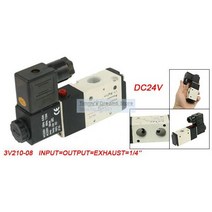 1/4 '포트 3V210-08 DC 24V 2 위치 3 방향 공압 솔레노이드 밸브 배송, 1/4 _DC24V