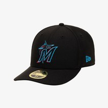 [국내정식매장] 뉴에라 모자 MLB 어센틱 마이애미 말린스 게임 로우 프로파일 사이즈캡 블랙 70470250