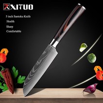 세라믹칼 정육칼 일본 독일 명품칼 중식칼 장미칼XITUO 전문 빵 칼 레이저 다마스커스 스테인레스 스틸 슬, 07 5-JD-R5x