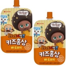 롯데칠성음료 브레드이발소 키즈홍삼 배도라지 100ml 20개 유아음료