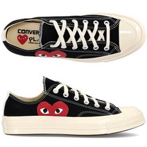 꼼데가르송 컨버스 척테일러 P1K111 BLACK u 로우 스니커즈