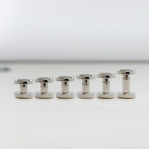 헤세드 NEW) 나사형 평면 리벳 레지 가죽공예(4개), 10*6mm, 실버