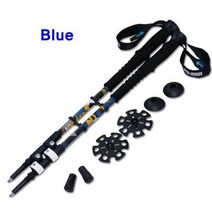 2 개/몫 240 그람/몫 트렉 폴 북유럽 워킹 텔레스코픽 Alpenstock 알루미늄 합금 슈팅 스틱 Crutch Senderismo, CHINA, Blue