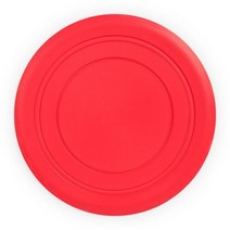 환경 보호 실리카 젤 소프트 애완 동물 비행 디스크 개 장난감 접시 크거나 작은 가게 직경 18CM 애완동물, 빨간색