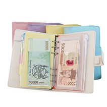 봄봄 현금 바인더 지퍼백 세트 속지 다이어리 A6 저축 예산 생활비 챌린지 머니포켓, 현금바인더세트 화이트