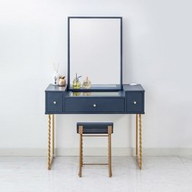 천연도장 스틸다리A 1000 레드파인 원목화장대세트, 진그레이