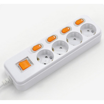 [BM] (안전커버 증정이벤트) 국산 현대 안전 절전형 멀티탭 개별스위치 멀티콘센트 4구 5구 6구 1.5M 3M 5M, 01. 4구, 03. 5.0M