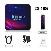 미디어박스 미디소프트 영상재생 미디어플레이어 H96Max V11 안드로이드 스마트 TV 박스 4G 32GB 64GB HD, 05 2G 16G_02 Eu 플러그