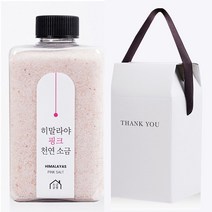 [선물박스 포장] 소금공장 구운 오미자 천일염 330G 개업선물 답례품 결혼식답례품 결혼답례품 웨딩선물 조문답례품, 핑크 솔트, 선물박스 포장