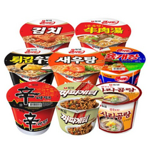 농심 컵라면 8종 큰컵 2개씩 세트 짜파게티 튀김우동 신라면 사리곰탕 김치면 육개장 우육탕 새우탕, 112개
