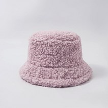 겨울 양모 모자 버킷 여성용 단색 어부 유니섹스 플랫 탑 라운드 옐로우 핑크 카키색