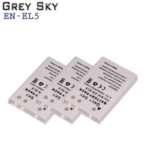 5PC 1500mAh 디지털 카메라 배터리 팩 Nikon Coolpix P4 P80 P90 P100 P500 P510 P520 P530 5200 7900, 02 3 battery