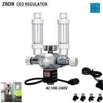 이산화탄소 발생기 수조 CO2 수족관 레귤레이터 솔레노이드 밸브 버블 카운터 제어 시스템 키트 수생 식물 물고기 탱크 압력 감소 밸브, 미국-100-240v, g5-8