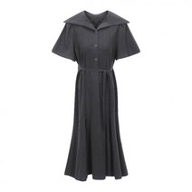 써스데이아일랜드 와이드 카라 코튼 원피스_T234MOP231W