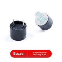 부져 경보3V 3.3V 5V 12V 24V 마그네틱 긴 연속 신호음 12MM 9.5MM 액티브패시브 피에조 버저 아두이노에, [01] TMB12A-24V-active