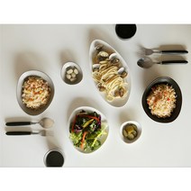 6인 그릇 세트 조약돌 42p (조약돌컵 증정이벤트) 도자기 신혼부부그릇 집들이선물, 01.화이트