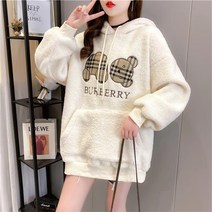 L.ONLINE SHOP여성 양털 후리스 플리스 후드티 티셔츠 뽀글이 후드티 후드집업 후드코트 힙합패션