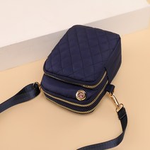 패밀리샵 퀼팅 미니 3단 대용량 휴대폰백 체크 핸드폰가방 패브릭얀 스마트 폰백