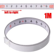 측정기 미터 눈금자 1235m 접착 강철 테이프 톱 트랙 줄자 백킹, 1M, Right to Left