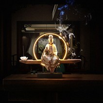 관세음보살 장식품 홈 거실 향 불상 부처상 삼배 불교, 감로수병 관세음보살 (붉은빛)