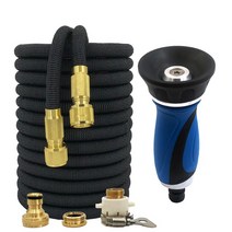 고압고무호스 확장형 정원 호스 매직 고압 세차 야채 급수 드립 관개 17 피트-150 피트, 97.125ft - Hose kit