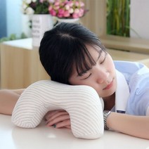 휴대용 다용도 낮잠베개_ 직장인 필수템 수험생 목베개_, 핑크