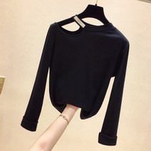 쇼핑하자 스트라이프 긴팔 줄무늬 여성 티셔츠 T 티 티셔츠D6 577825940885