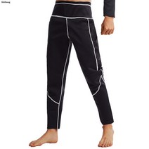 웻슈트 해녀복 프리다이빙 네오프렌 세미드라이 슬림 세트 사우나 용 스웨트 자켓 긴 소매 운동 사우나 셔츠 지퍼 체육관 슬리밍 탑 바디 셰이퍼슈트, XL, 바지